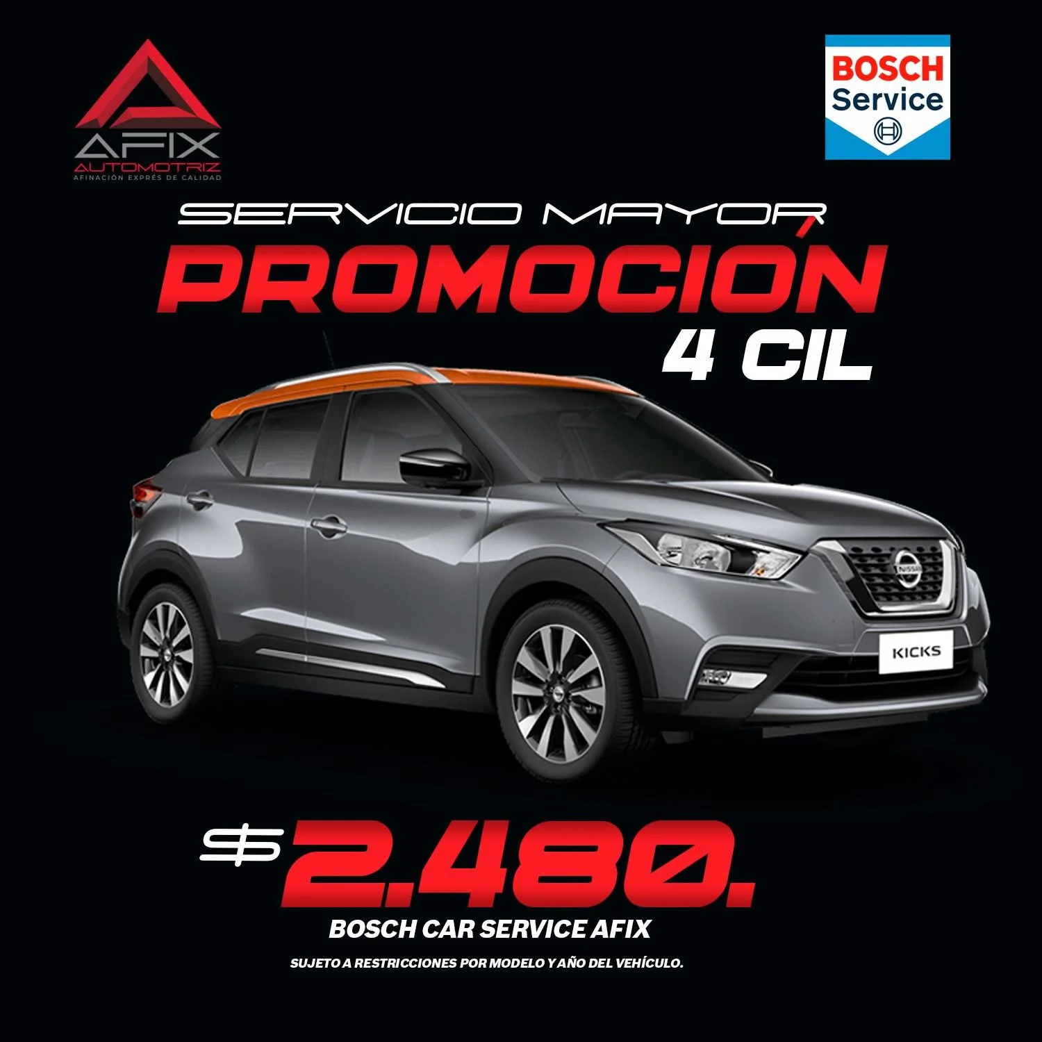 Promoción servicio mayor Kicks